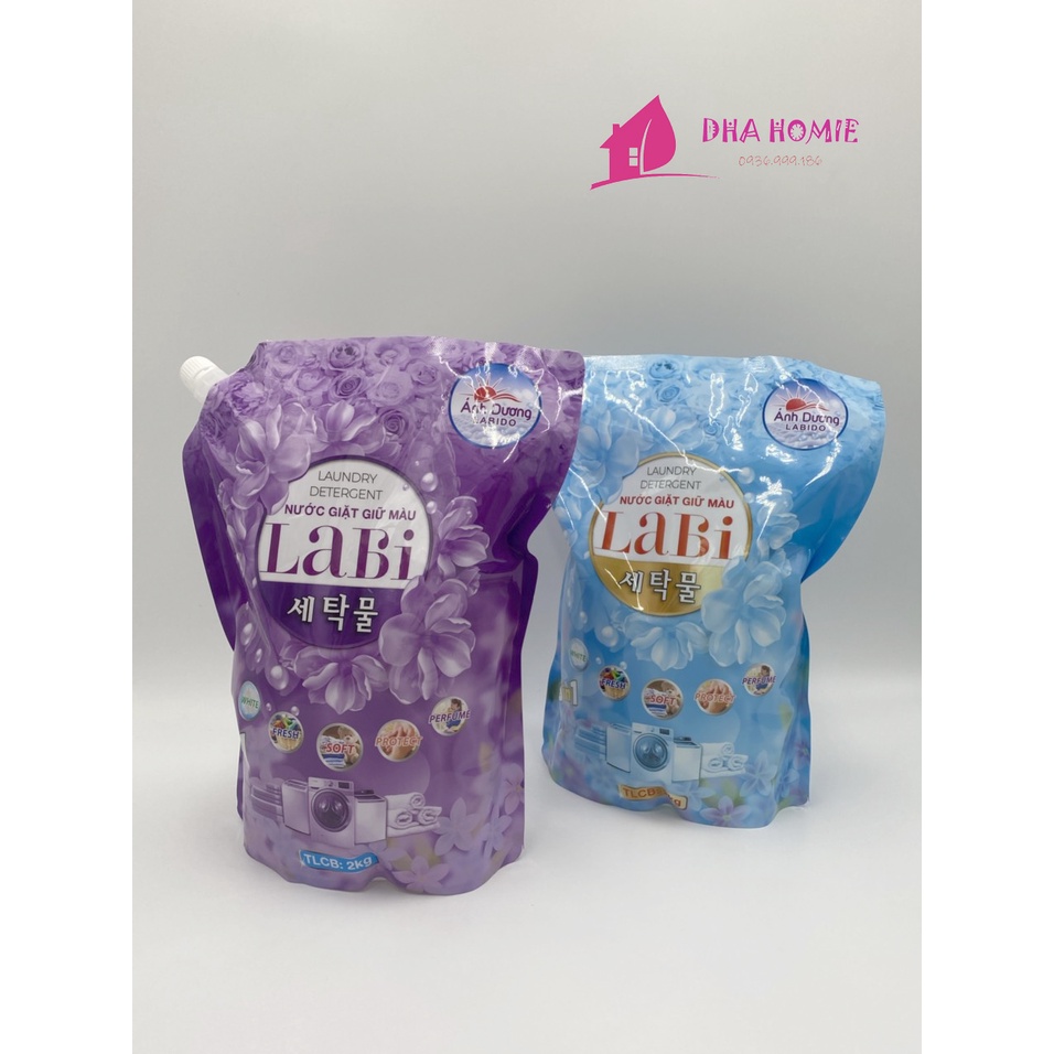 Nước Giặt Túi Labi Ánh Dương 2kg Loại Sạch Vết Bẩn Tốt Hơn 2 Lần, Lưu Hương Thơm Ngát