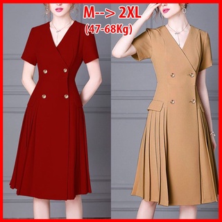 SHOPPRO - THỜI TRANG CÔNG SỞ NỮ - ĐẦM SƠ MI CÔNG SỞ KIỂU ĐẦM XÒE TAY NGẮN CỔ ĐẮP XẾP LY EO 3307 3175