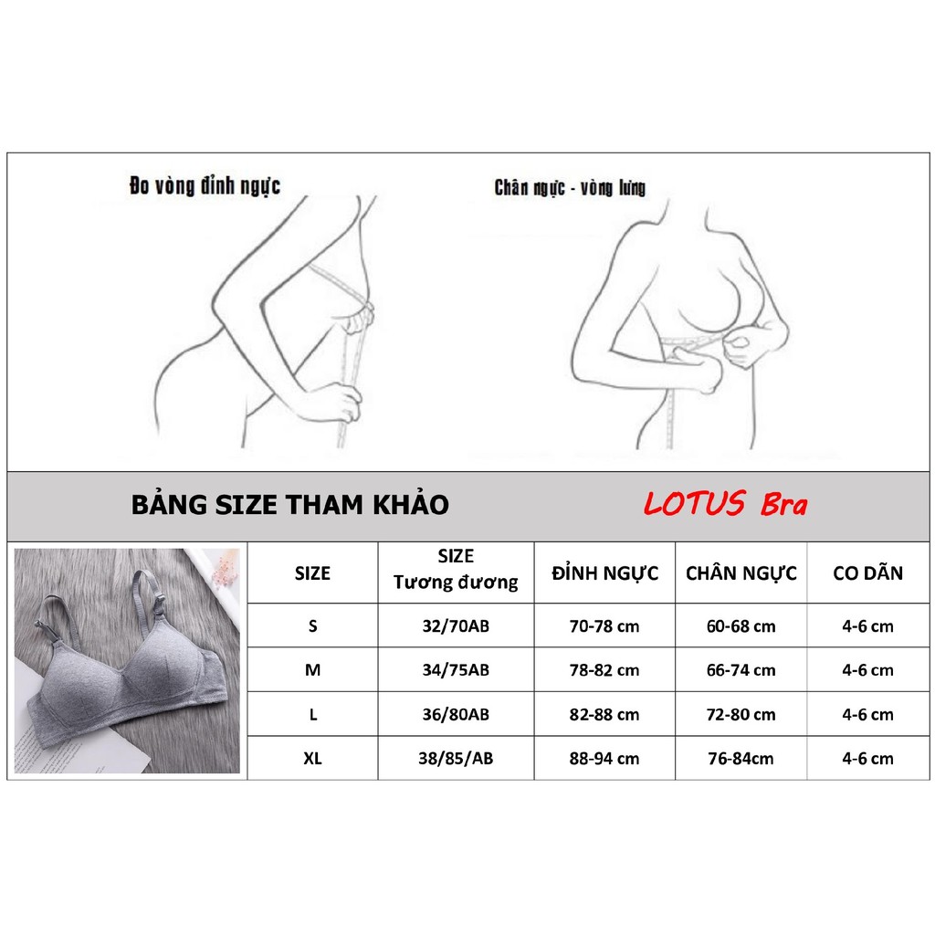 Áo lót ngực nữ sinh viên áo Bralette AL45 chất cotton mút mỏng mềm mát phom gom ngực đẹp | BigBuy360 - bigbuy360.vn