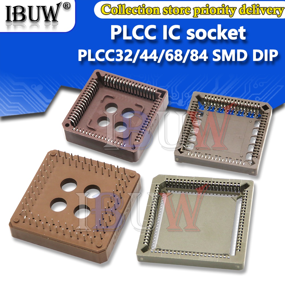 Bộ 5 Ổ CắM PLCC IC Plc32 PLCC44 PLCC68 PLCC84 SMD DIP PLCC