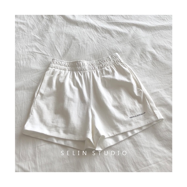 Quần short đùi đũi unisex chun thêu siêu cá tính