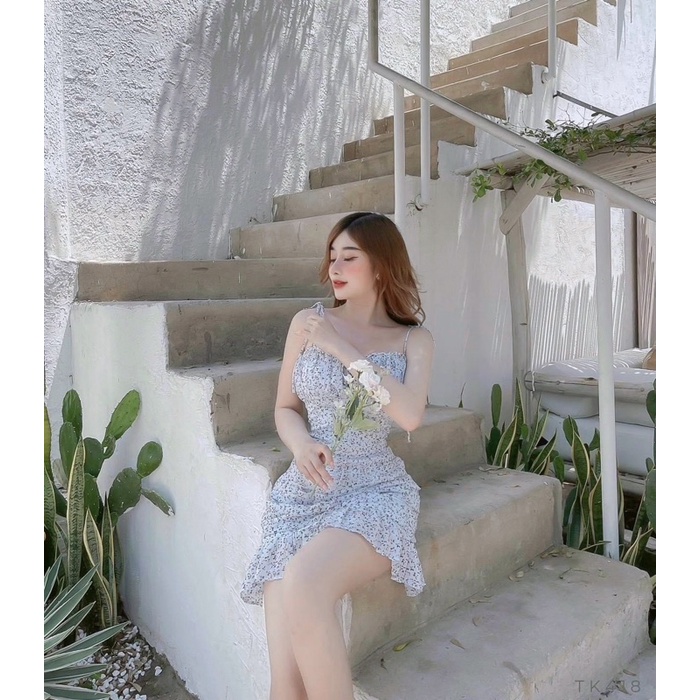 Đầm hoa 2 dây - TK418