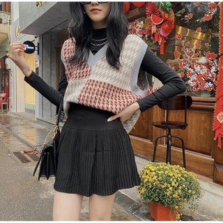 Áo len gile phối màu ulzzang