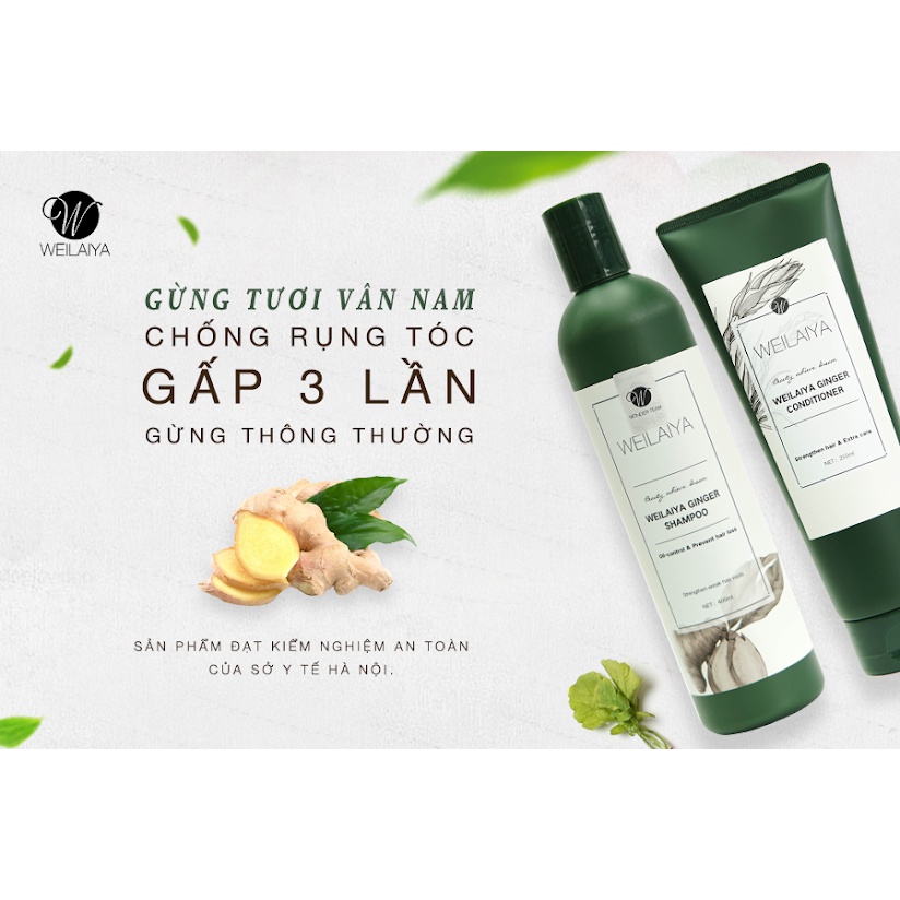 Dầu gội . Xả Weilaiya Ginger