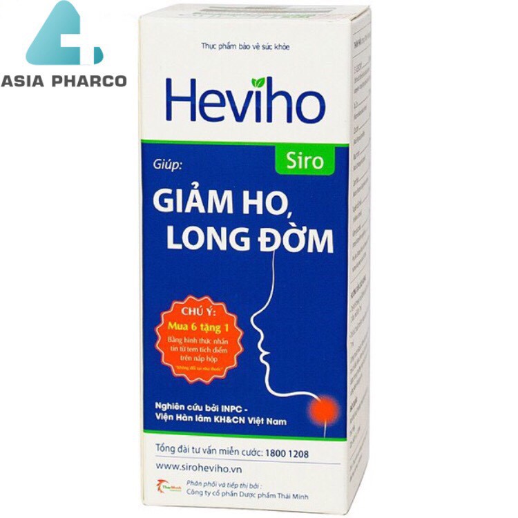Siro Heviho - Hỗ trợ giảm ho, đau rát họng, long đờm