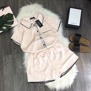Bộ ngủ pijama lụa cộc đùi mềm đẹp