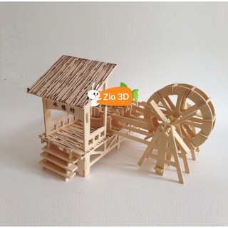 Mô hình lắp ráp gỗ 3D Bánh Xe Nước WATERING WHEEL