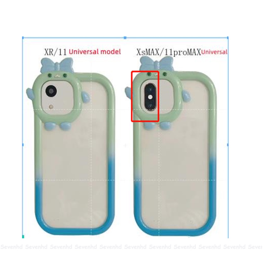 Ốp Điện Thoại Dẻo Họa Tiết Quái Vật Nhỏ Dễ Thương Màu Gradient Cho iPhone 14 Pro Max Xr X 7 8 6 6s Plus