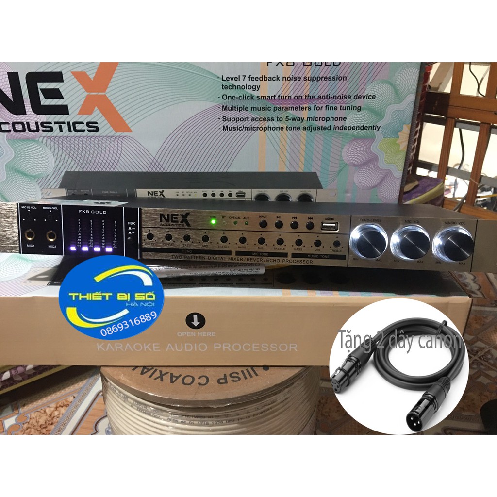 Vang cơ Nex FX8 GOLG hàng chính hãng , chống hú - new2021 + tặng 2 dây canon