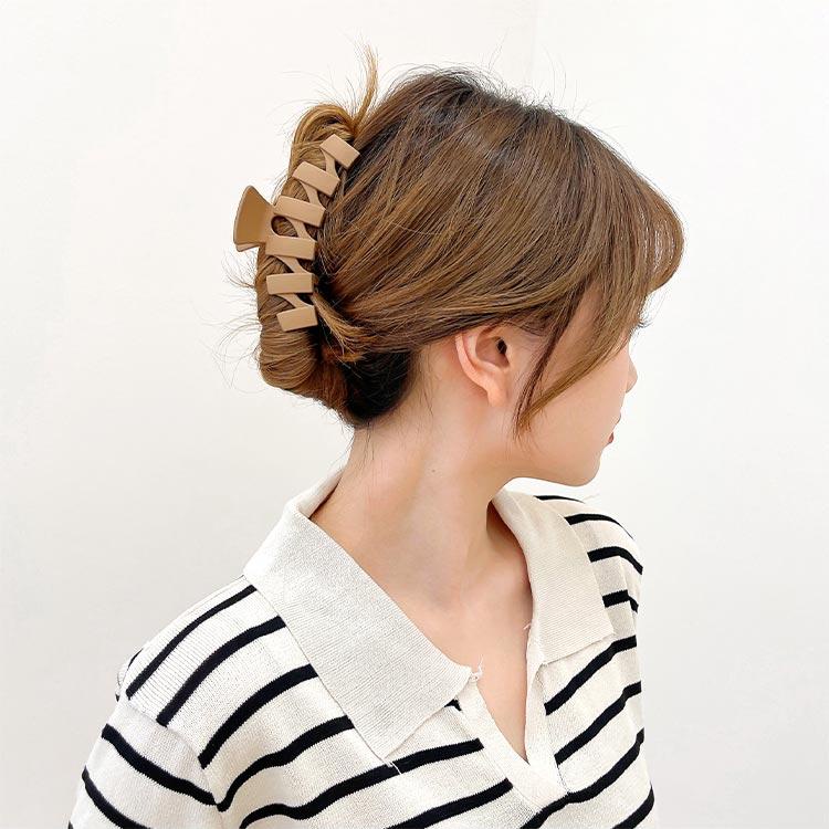 Kẹp tóc cỡ lớn thiết kế đơn giản phong cách Hàn Quốc dành cho nữ