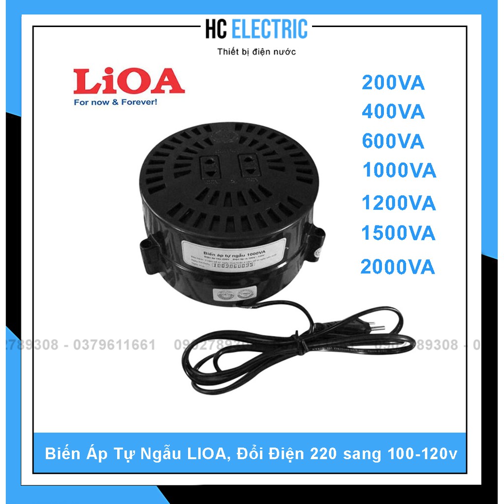 [ LIOA ] Biến Áp Đổi Nguồn LIOA (Nguồn Vào 220V / Nguồn Ra 100-120V) 200/400/600VA