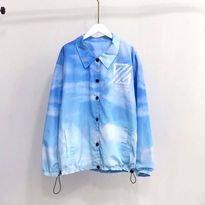 Áo Jacket Dù 3D Nút Bấm The Zed Pastel Icon Dây Rút Ảnh Thật