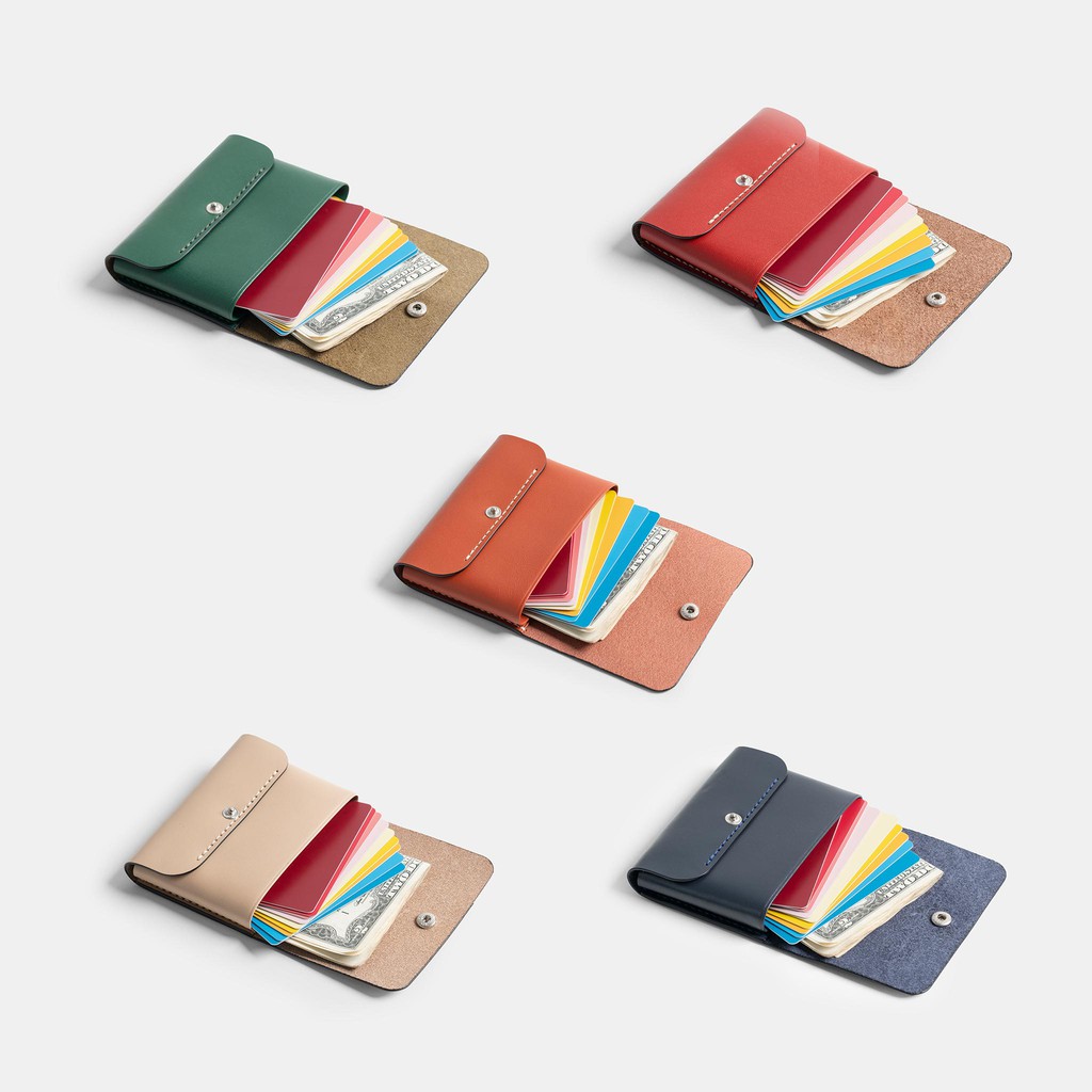 Ví nữ Card holder Layla da Nappa nhập khẩu thương hiệu Leonardo