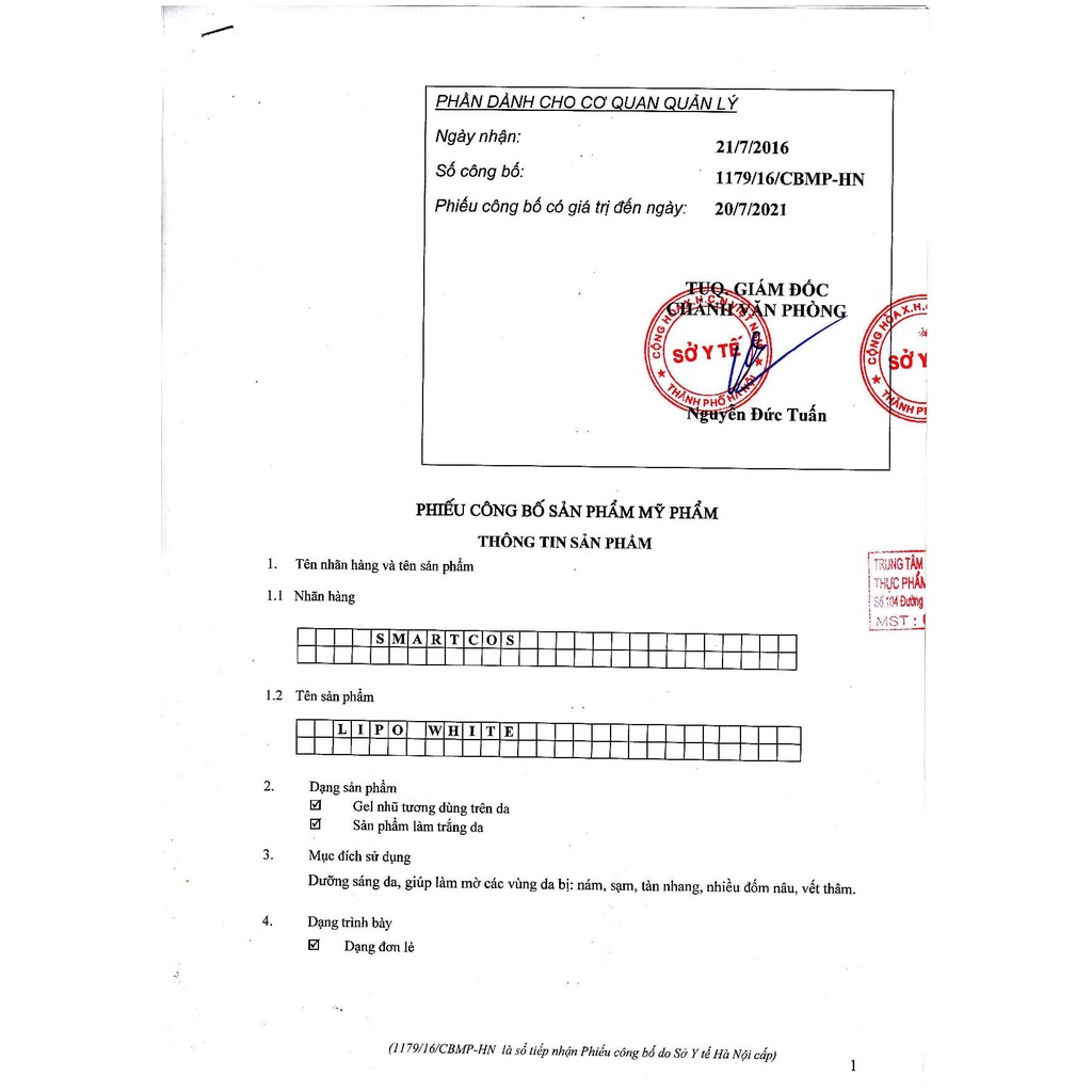 (Tặng quà) 2 hộp Lipo white Plus Học viện quân y giúp giảm nám tàn nhang