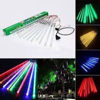 Bộ đèn led sao băng 8 ống 50cm các màu điện 220v CÓ CHÂN CẮM NỐI