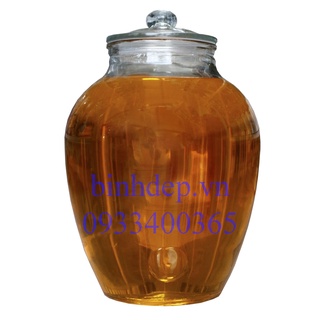 Bình ngâm rượu thuỷ tinh bí trơn 10 lít