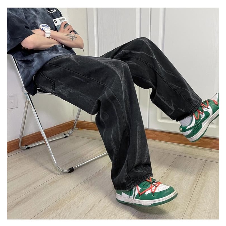 Quần Jeans Nam Dài Ống Rộng Thời Trang Phong Cách