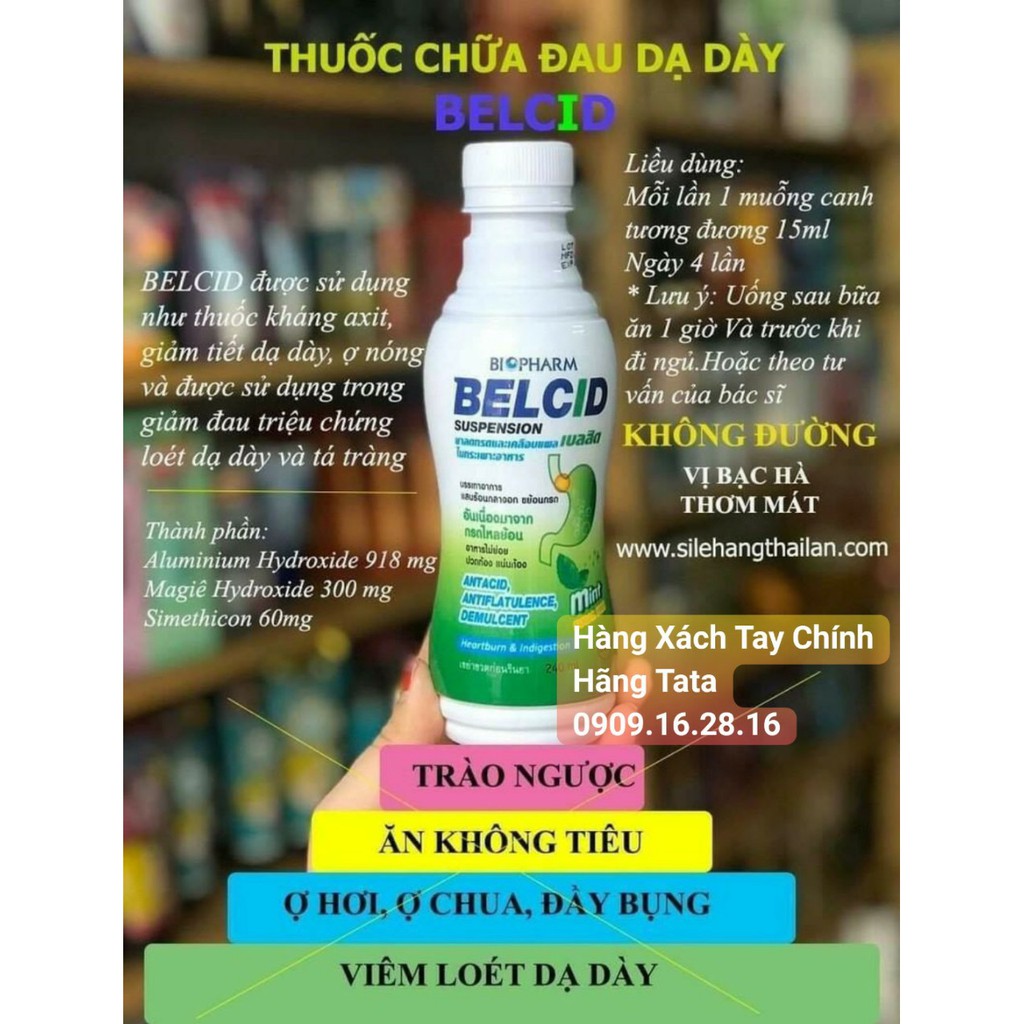 SI RÔ DẠ DÀY BELCID THÁI LAN 1 CHAI 240ML