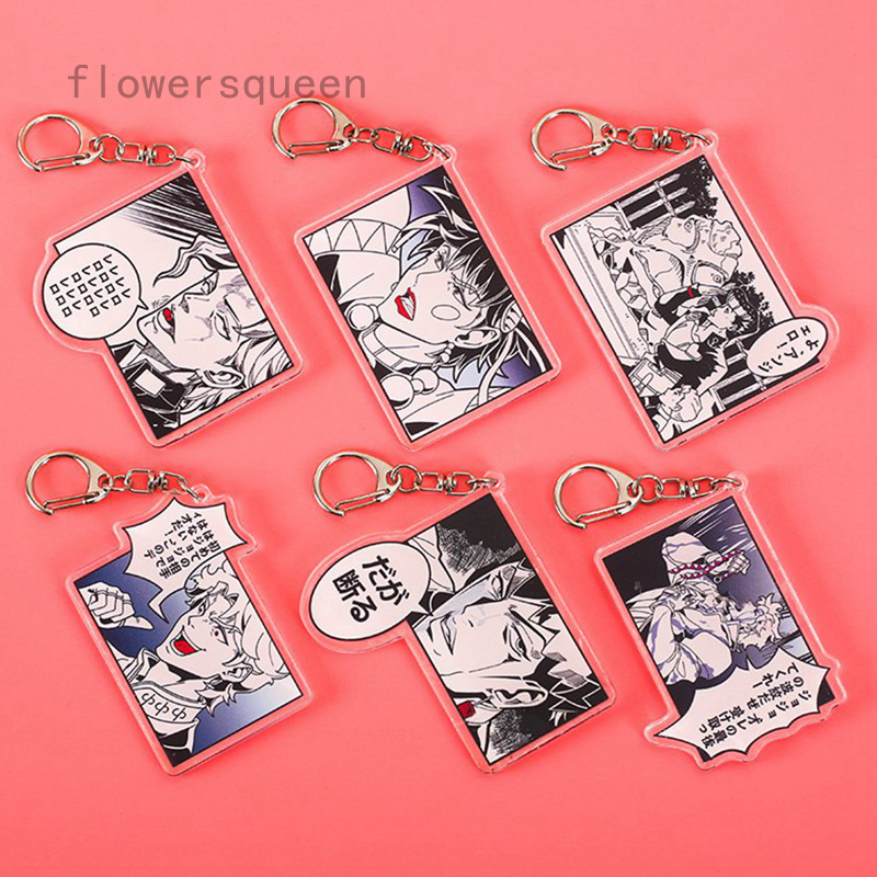 flowersqueen Móc khóa mặt hình JoJo's Bizarre Adventure