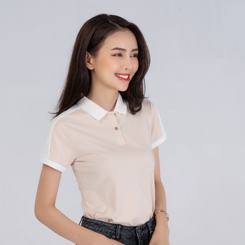 Áo Thun Polo Nữ YODY chất liệu cotton phối vai cá tính năng động APN4000