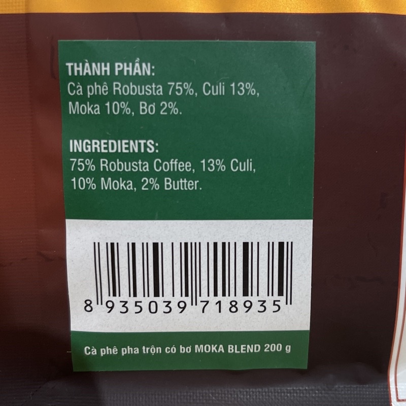 Cà Phê Moka Blend Có Bơ Phúc Long 200g 500g Đủ cỡ Date mới