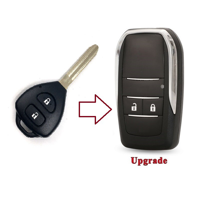 Vỏ Độ Chìa Khóa Gập Toyota - Vỏ Chìa Khóa Toyota 2 Nút Camry, Vios, Innova, Yaris, Altis