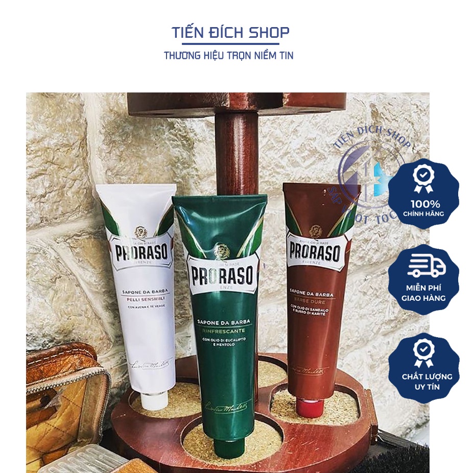 Kem Cạo Râu Proraso Shaving Cream Tube 150ml – Nourishing, Refreshing, Sensitive, Protective