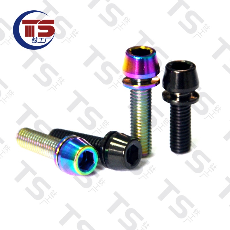 Ốc Vít Ống Đứng Bằng Hợp Kim Titan M5 M5 * 16/18mm Không Bị Ngã Chuyên Dụng Gắn Tay Lái Xe Đạp