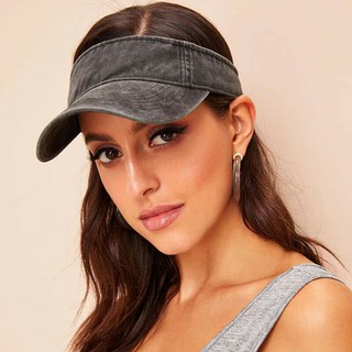 Mũ lưỡi trai cotton hở chóp đính nơ thời trang retro