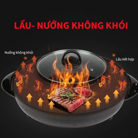 Nồi Lẩu Nướng Hàn Quốc 2in1 Tròn Hàn Quốc