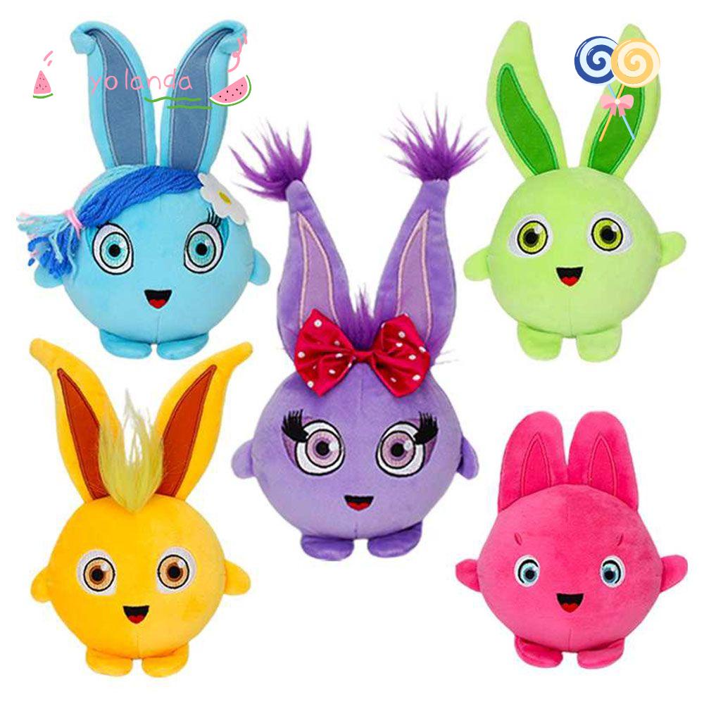 ☆YOLA☆ Stuffed Animals Plush Dolls Kawaii Plush Toys Sunny Bunnies for Baby Girls Children Birthday Gifts Cartoon Soft Happy Rabbit/Multicolor