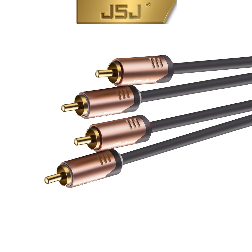 Dây tín hiệu 4 đầu hoa sen JSJ 4422 dài 1.8m đến 5m dây 4 đầu av thiết kế nâng cấp mạ vàng chống mài mòn độ bền cao