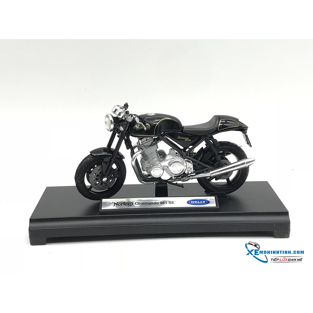 Xe Mô Hình Norton Comando 961 SE 1:18 Welly ( Đen )