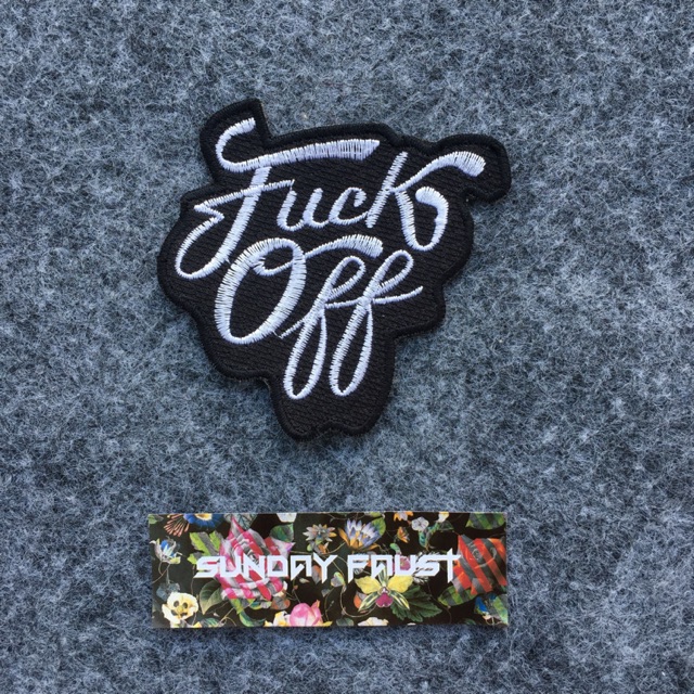 Sticker ủi thêu chữ Fuck Off