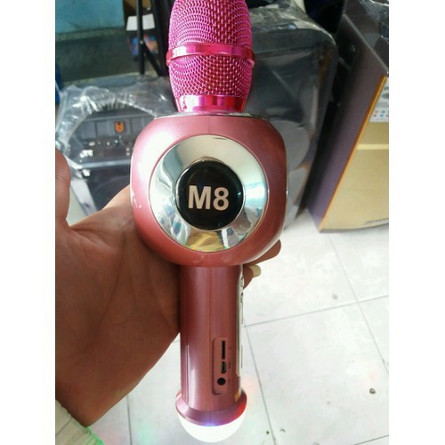 Micro karaoke blutooth M8 tích hợp loa blutooth