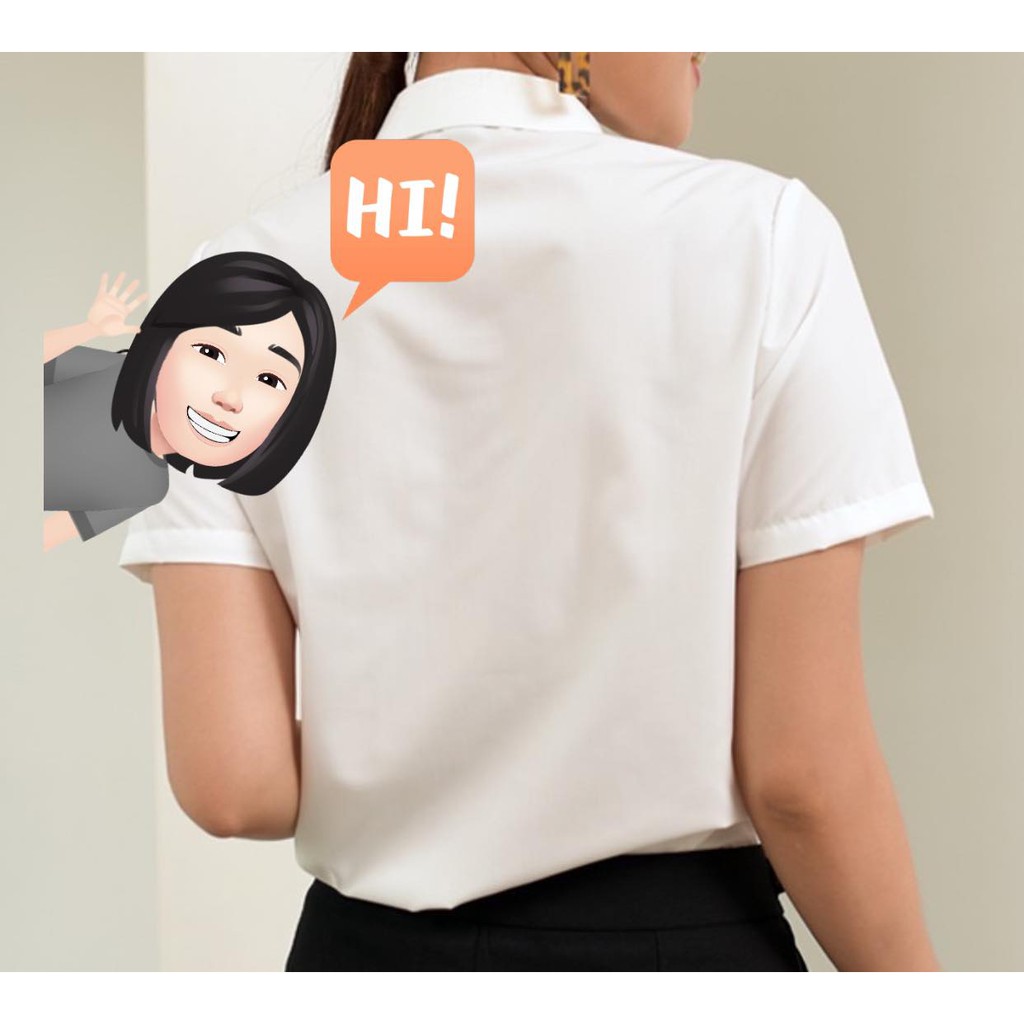 [MÃ CHẠY SỐC ]  Áo sơ mi nữ trắng ngắn tay basic -áo sơ mi cộc tay công sở, dáng suông, hàng xuất khẩu Ảnh thật | BigBuy360 - bigbuy360.vn