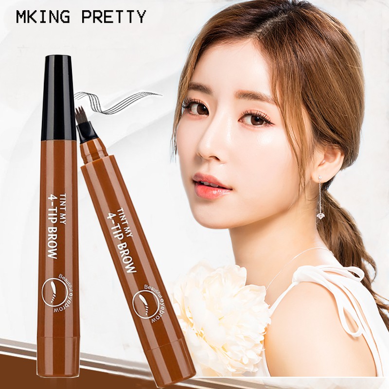 Bút chì kẻ lông mày phẩy sợi 4D MKING PRETTY chống nước siêu lâu trôi ZD-EP04