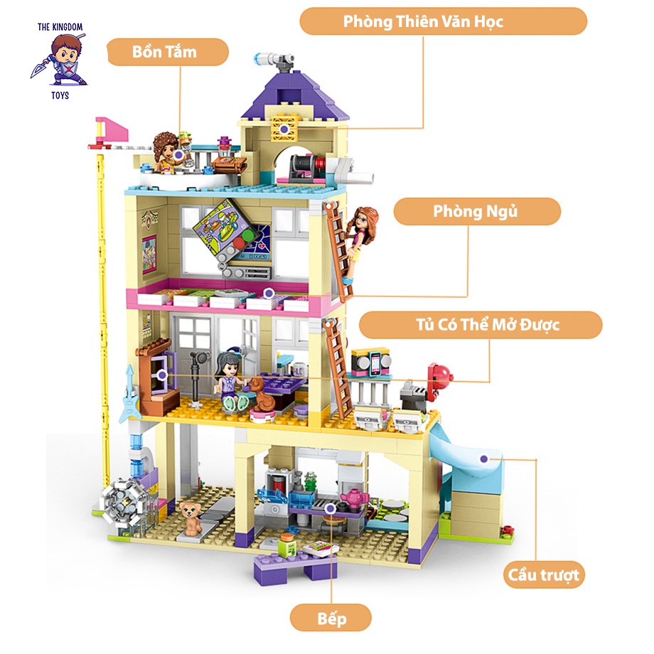 Đồ Chơi Lắp Ráp Friends Mô Hình Ngôi Nhà Tình Bạn Emma Olivia Và Andrea Đồ Chơi Bé Gái 3012