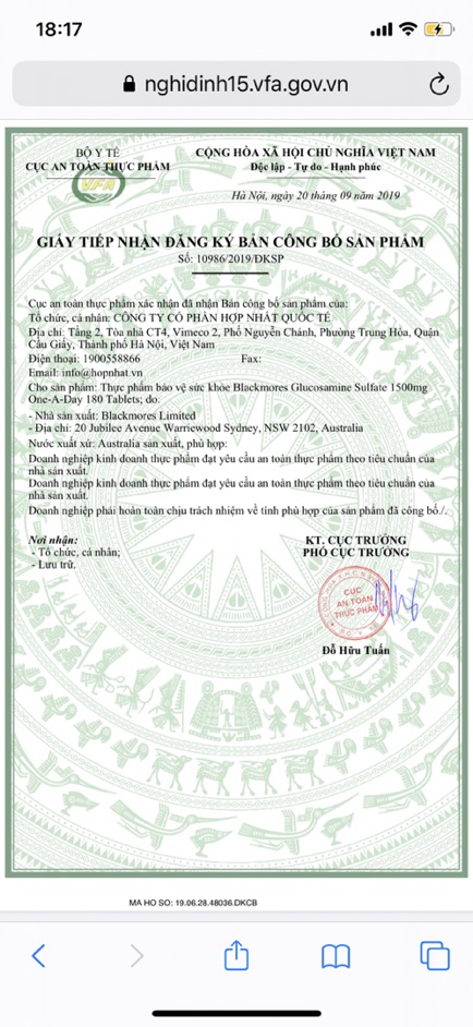 Viên uống hỗ trợ xương khớp Blackmores Glucosamine 1500mg Úc | BigBuy360 - bigbuy360.vn