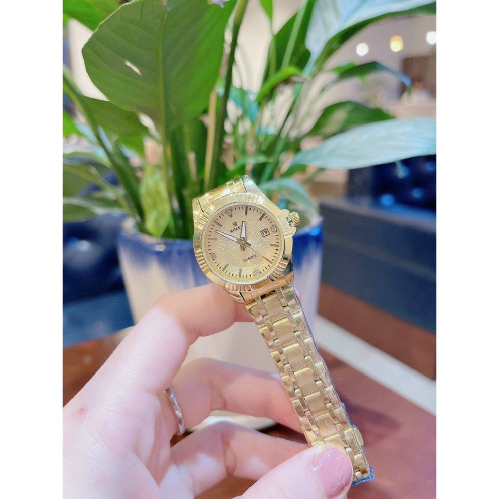 Đồng hồ Rolex mini dáng nữ mặt tròn cực xinh, bảo hành 12 tháng