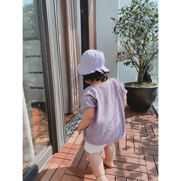 Mũ chống nắng hàn quốc cho bé 2 lớp cotton siêu thoáng mát Sambu, Nón vải cho bé gái 2 mặt hoa nhí đáng yêu