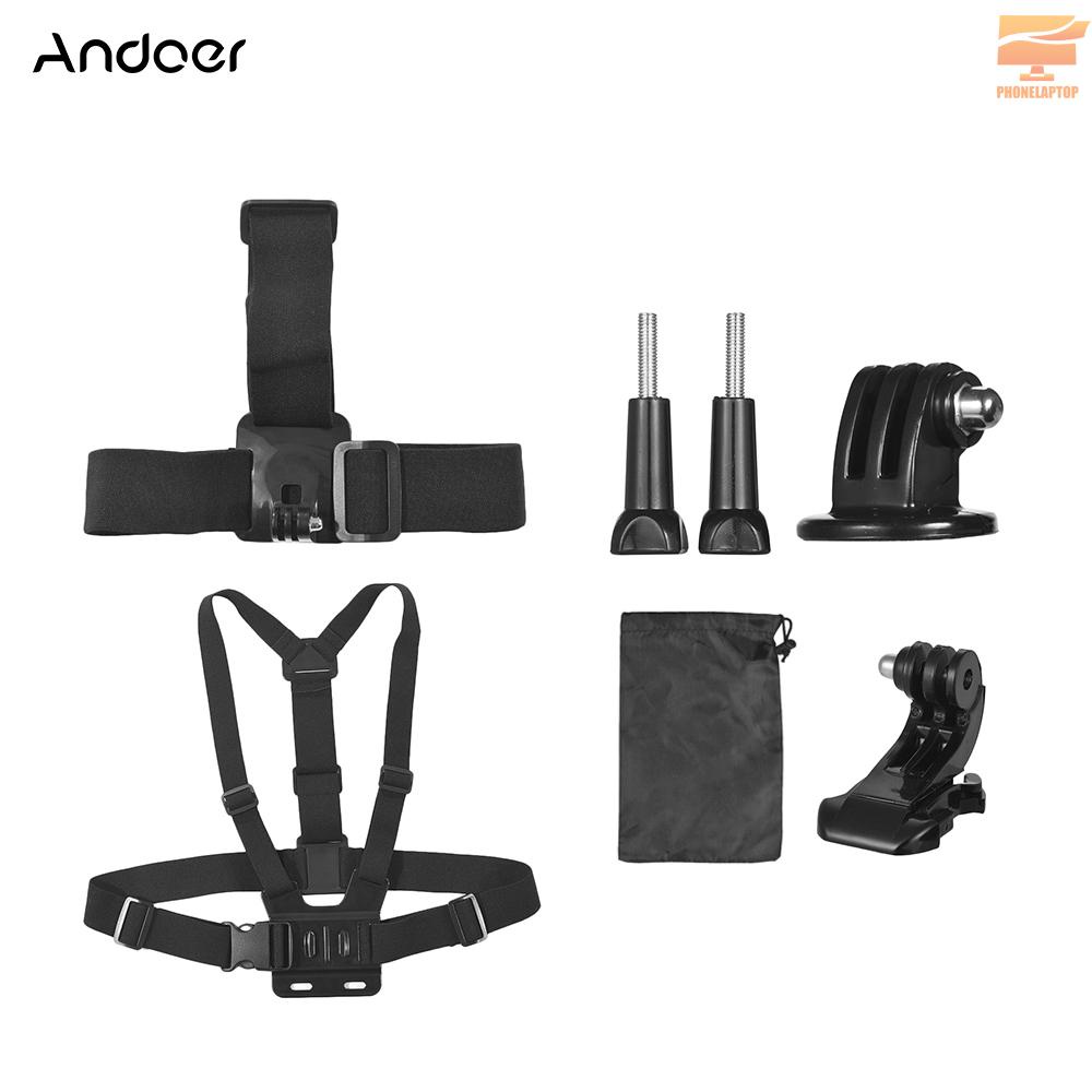 Andoer 7 In 1 Outdoor Sports Action Camera Accessories Mount Kit for GoPro 7 Hero 6/5 Xiaomi Yi SJCAM AKASO EK7000 Brave 4 CAMPARK DBPOWER Sport Cameras