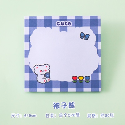 Giấy Note, Giấy Nhớ Ghi Chú Blue Bear Style Cao Cấp ANANStore