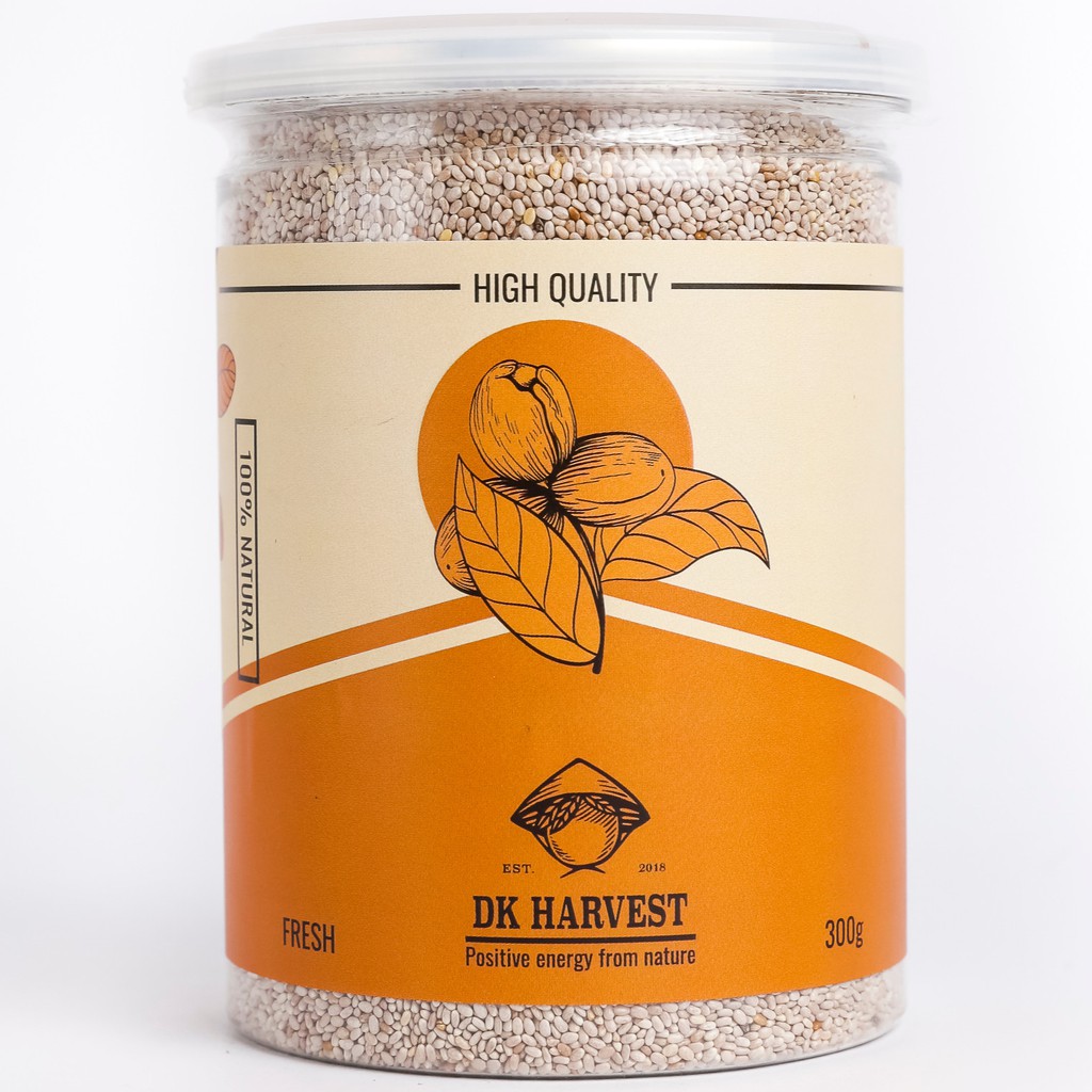 Hạt Chia Trắng DK Harvest Nhập Khẩu ÚC - Hộp 300g, 500g - chia giảm cân, chia Hữu cơ