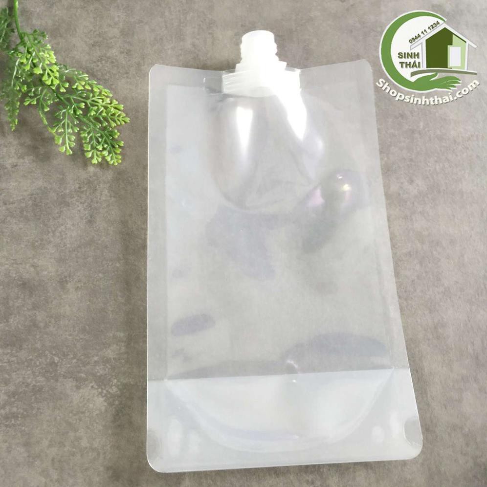 Túi có vòi nhựa nắp vặn, túi đựng chất lỏng 500ml, đáy đứng 13cm x 21cm