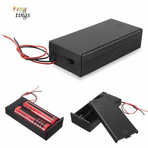 Ft✿Dc Hộp Đựng Pin 3.7v 2 x 18650 Có Công Tắc Bật / Tắt