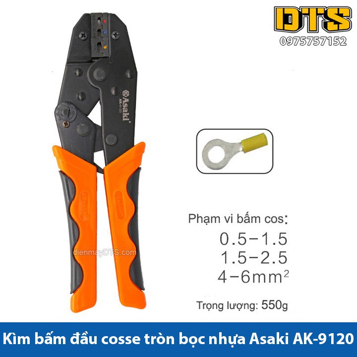 Kìm bấm cos Asaki, cốt Asaki, bấm đầu cote Asaki giocongcu