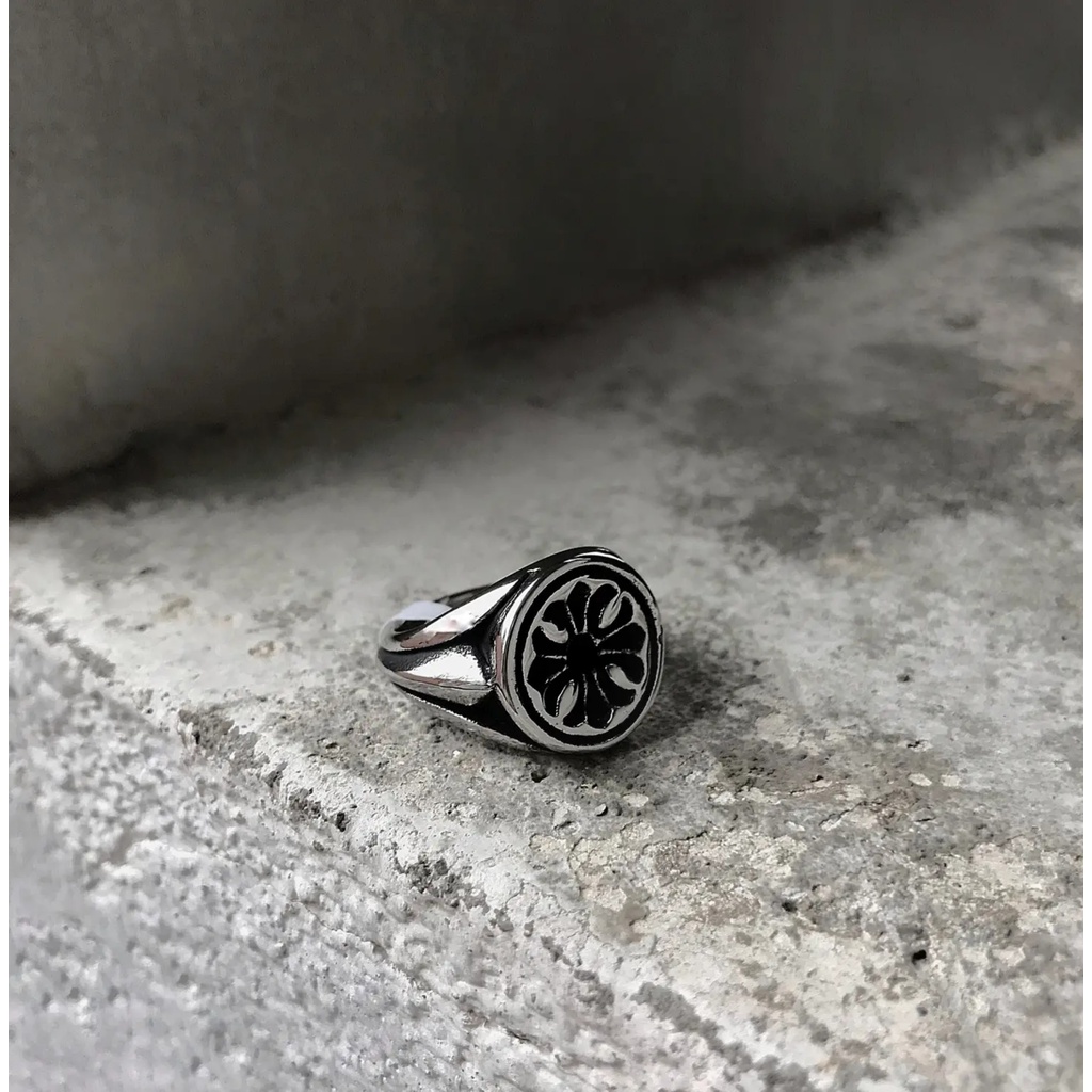 Nhẫn Thời Trang nam nữ TITAN hoạ tiết hoa cổ đại tinh tế- Mẫu N25