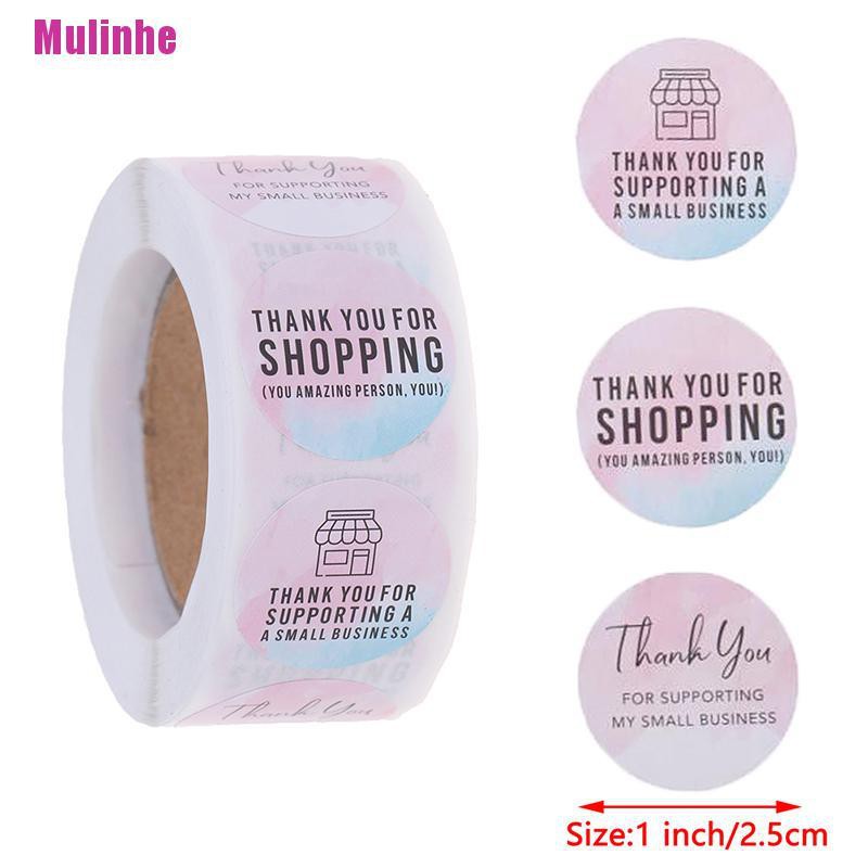 Nhãn Dán Giấy In Chữ Thank You Dùng Trang Trí Gói Hàng Tiện Dụng