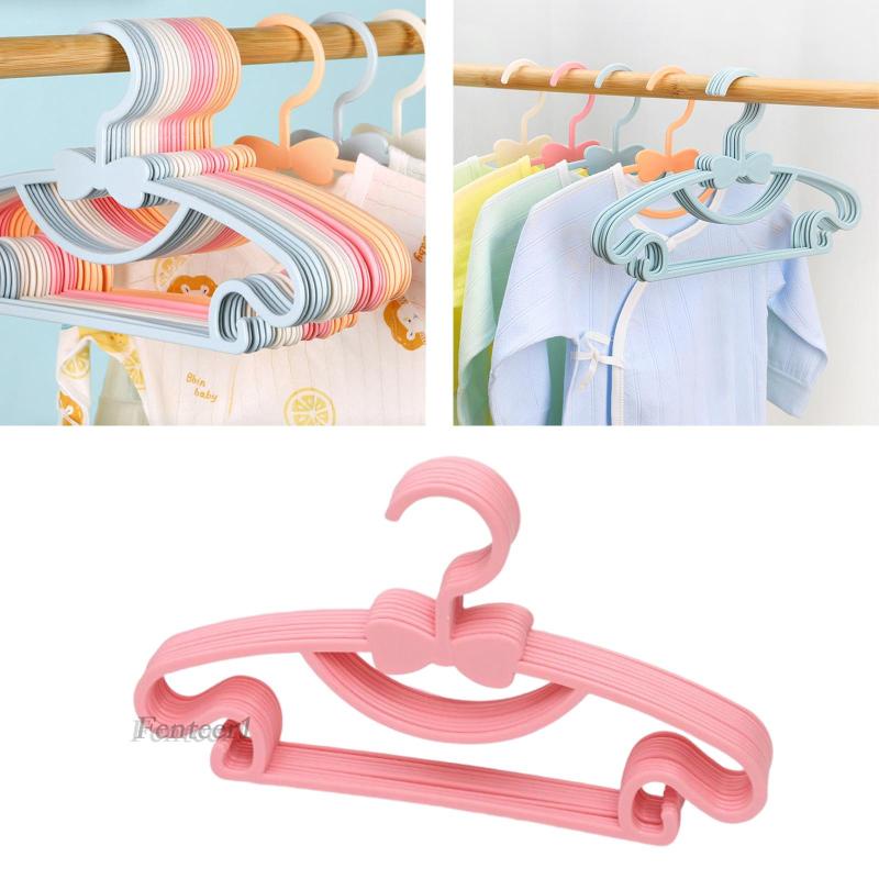 1 [Fenteer] 10 Móc Phơi Quần Áo, Áo Khoác, Váy Cho Phòng Trẻ Em